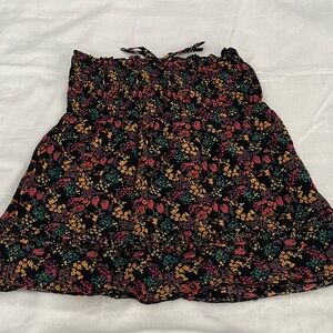 Forever 21 Black Floral Tube Top
